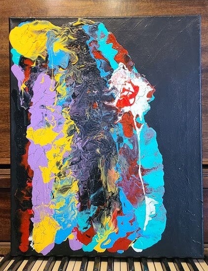 Original buy Abstract Fluid Acrylic Painting